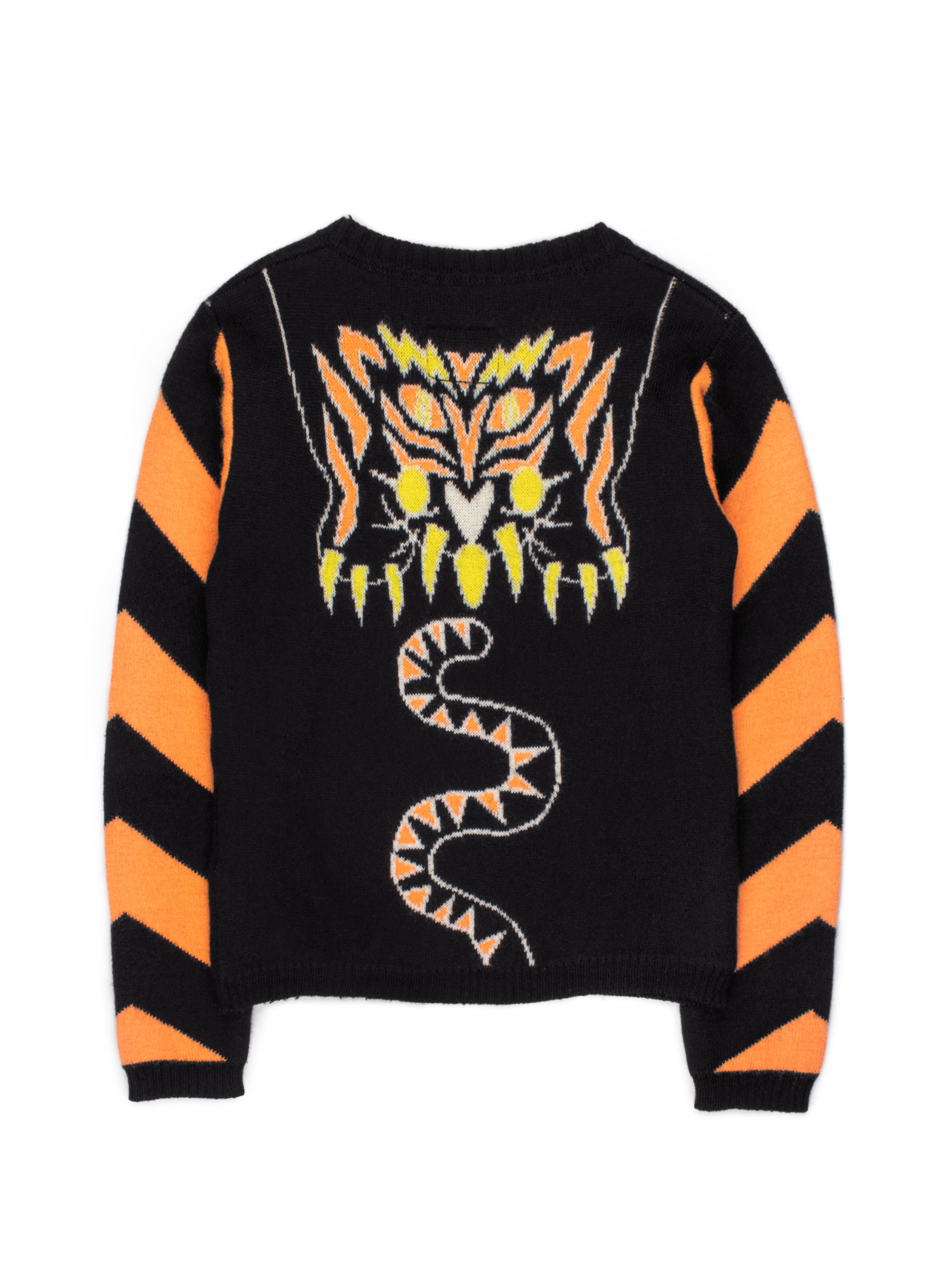 Black Wild & Lethal Trash AW1995 Intarsia Tiger Sweater