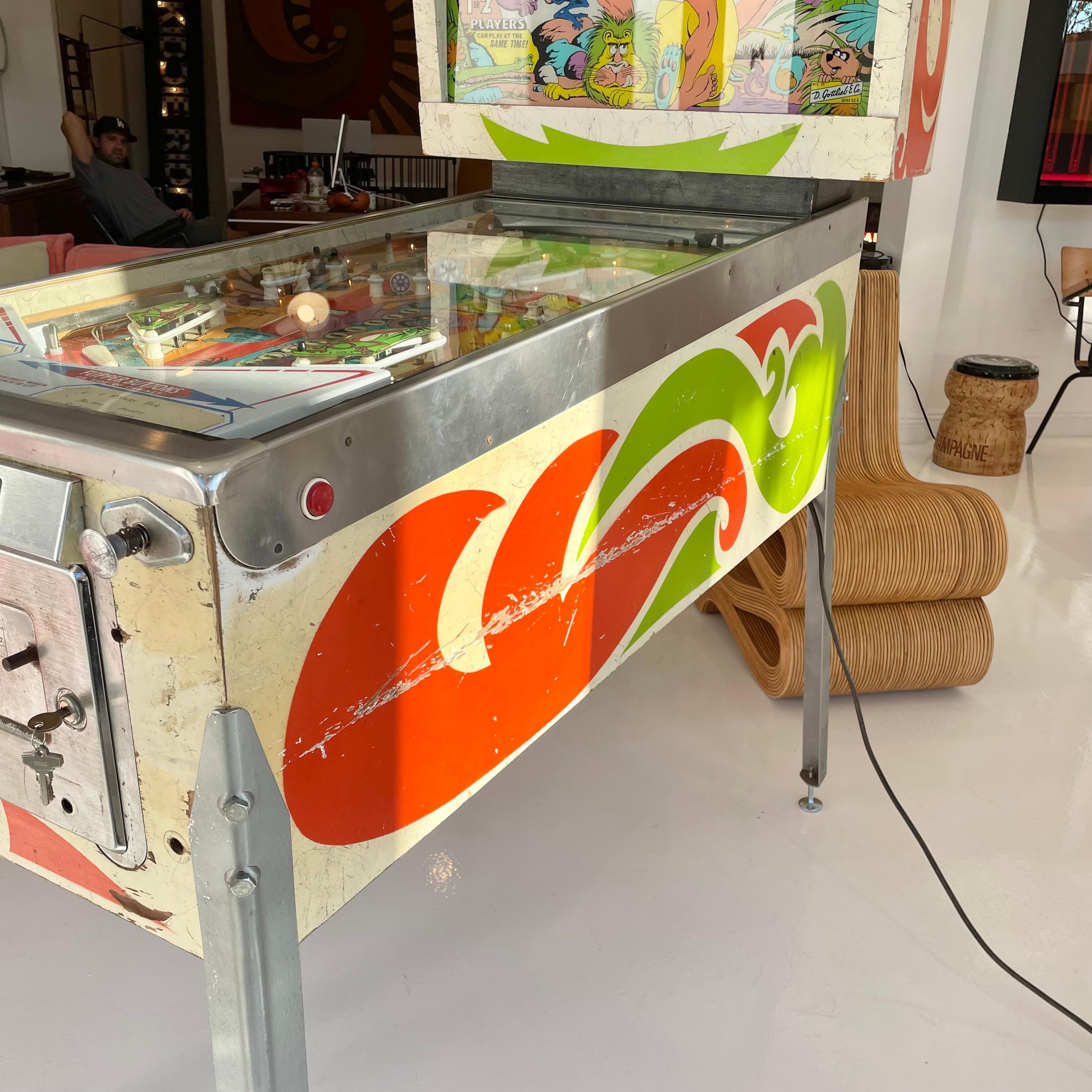 Metal Wild Life Pinball Arcade Game, 1972 USA For Sale