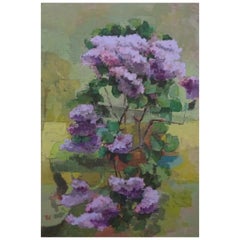 "Wild Lilac" Contemporary Still Life Oil Painting