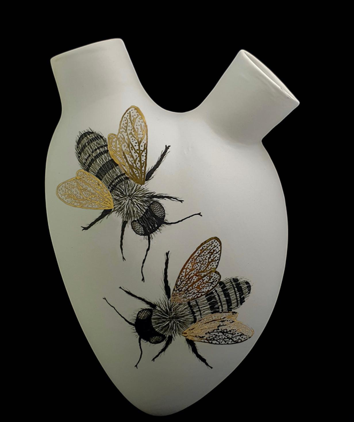 Moderne Ensemble de 5 vases de luxe « Wild », fabriqués à la main en Italie, 2021, peints à la main en vente