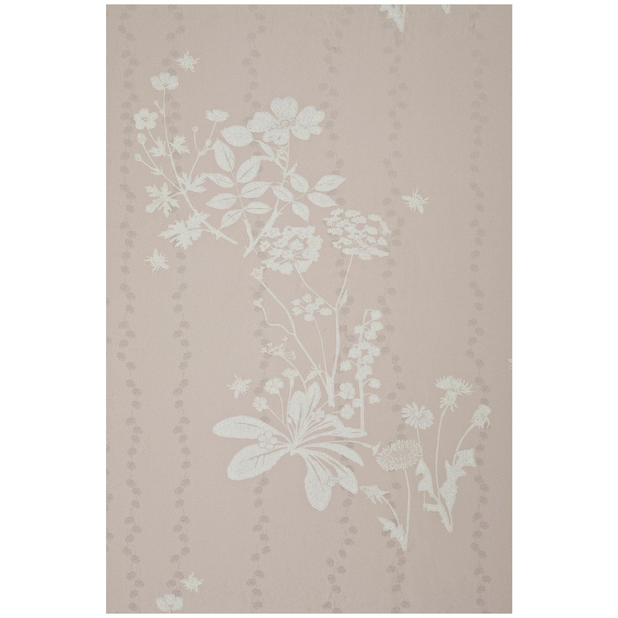 'Wild Meadow' Contemporary, Traditional Wallpaper in Plaster For Sale