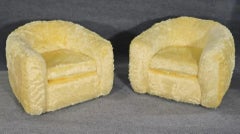 Fuzzy Mid-Century Club Chairs