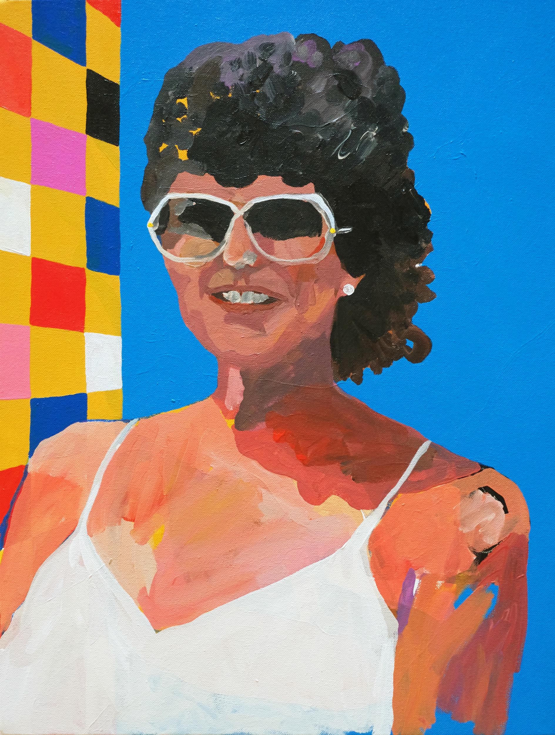 Modern 'Wild Mullet' Portrait Painting by Alan Fears Pop Art For Sale