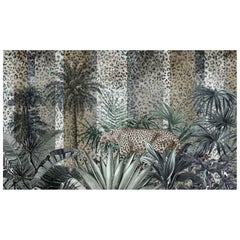 Wild Nature Leopard Wall Paper in Fabric also suitable for wet area