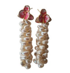 Wild Orchid Pearl Earrings
