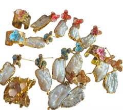 Wild Orchid Pearl Earrings