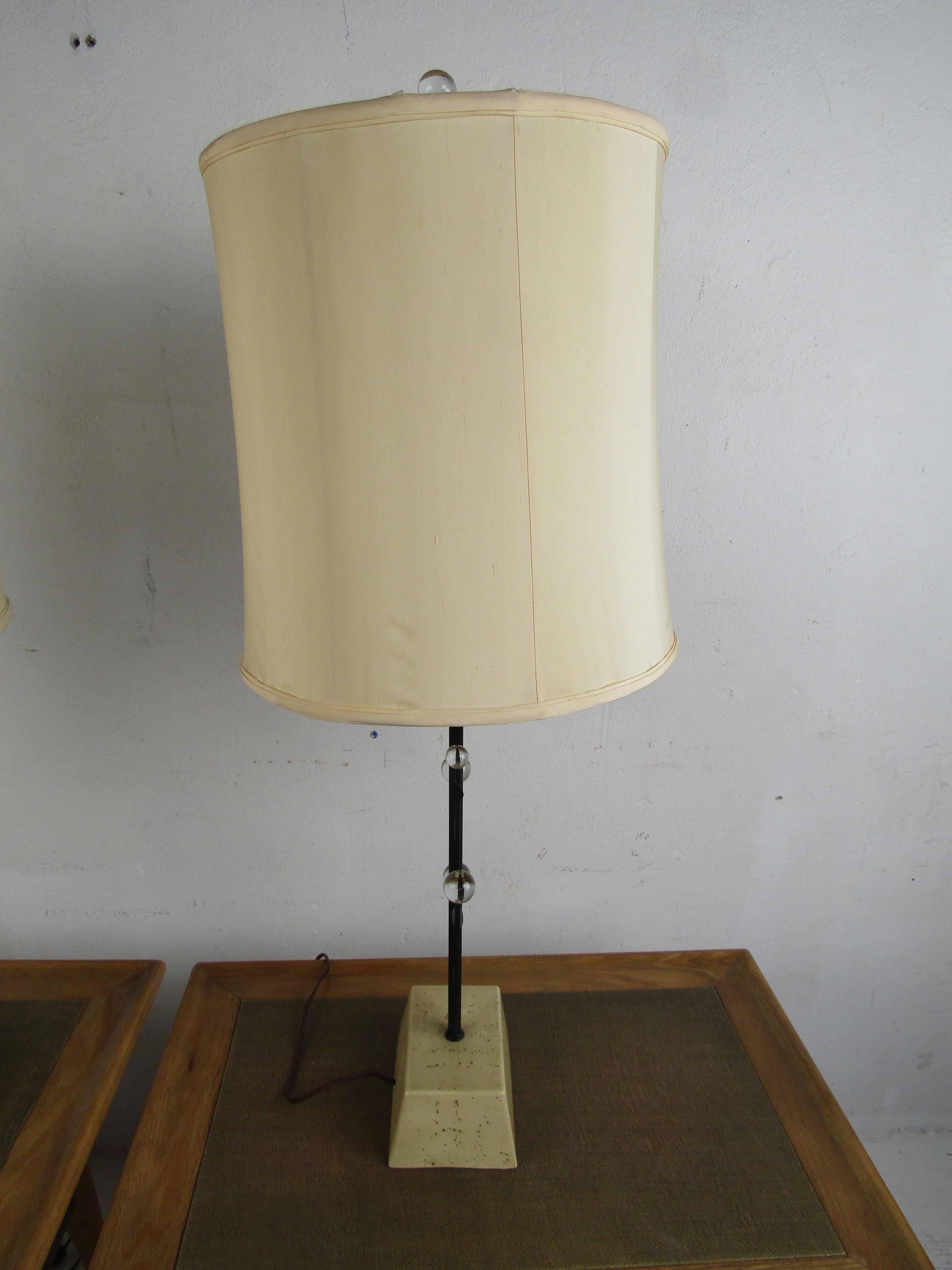 Wild Pair of Mid-Century Modern Table Lamps 4
