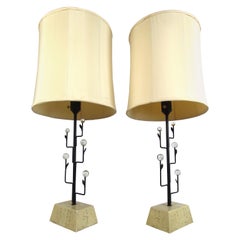 Wild Pair of Mid-Century Modern Table Lamps