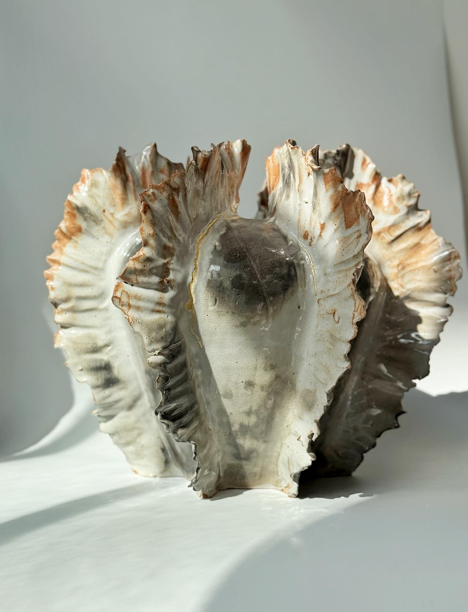 Contemporary Wild Petal Sculpture with Kintsugi details