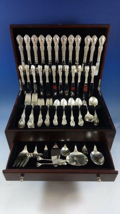Wild Rose by International Sterling Silver Flatware Service 12 Set 95 Pieces