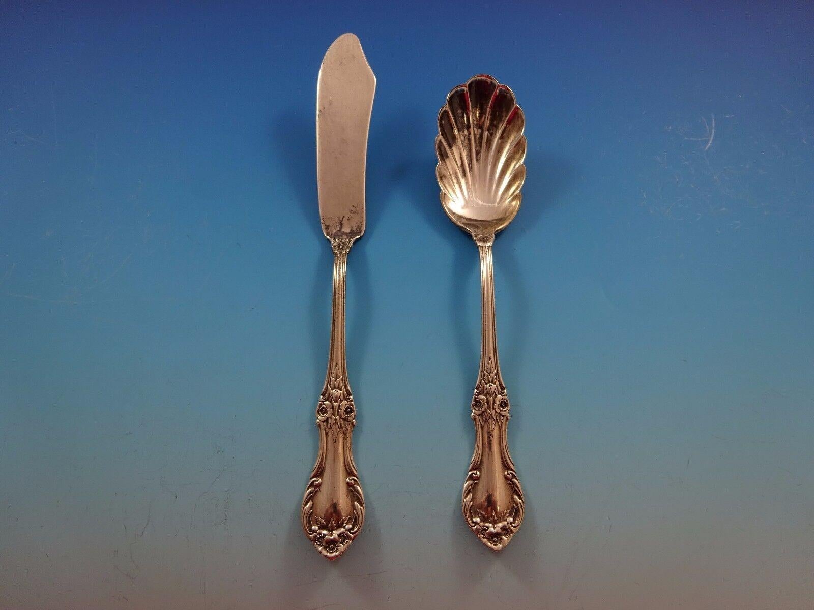 Wild Rose by International Sterling Silber Besteck 8er Set 45 Pieces im Angebot 2