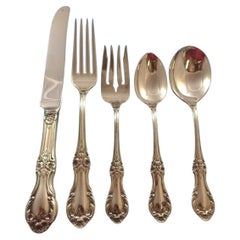 Wild Rose by International Sterling Silver Flatware Service 8 Set 45 Pieces