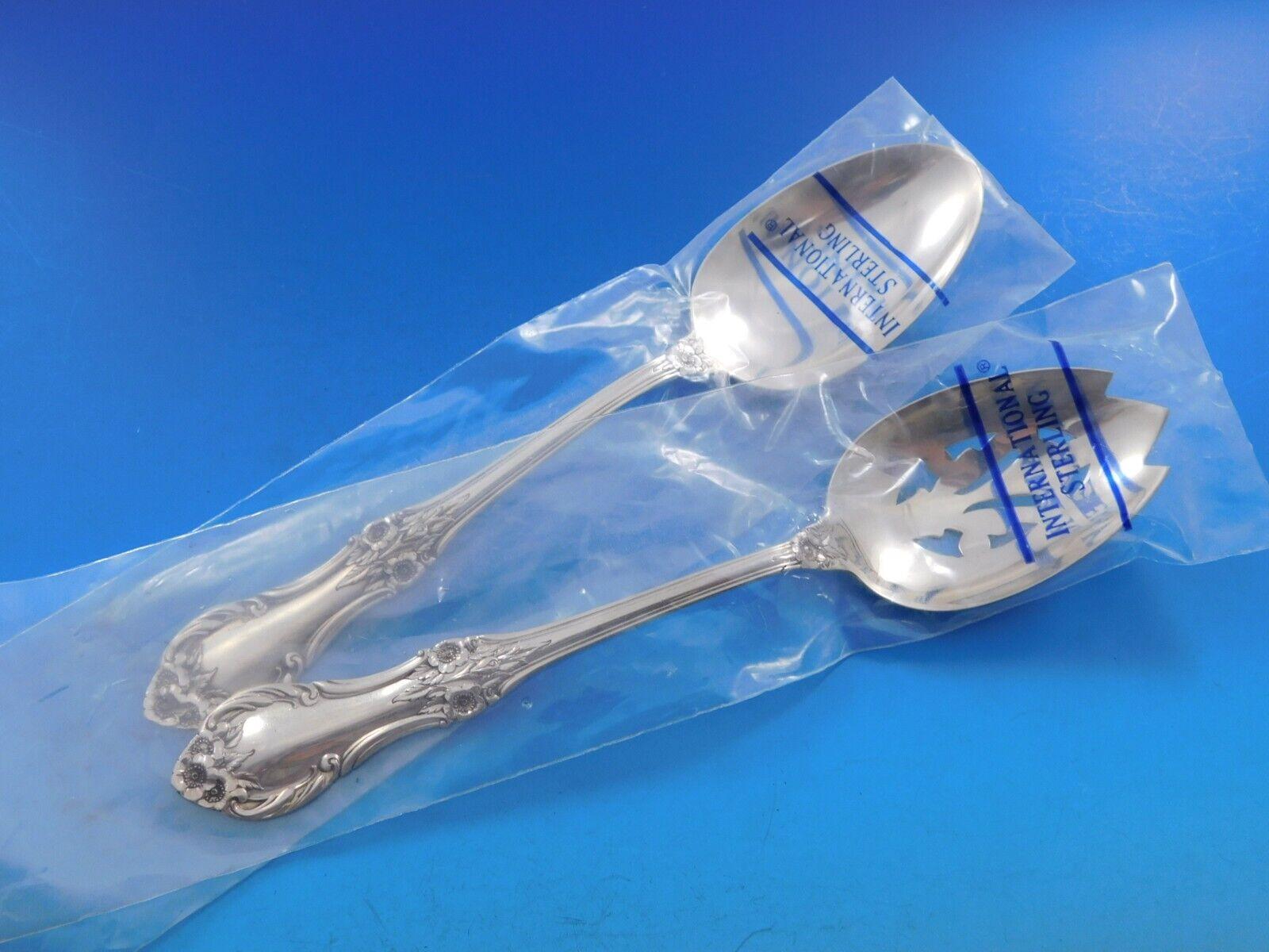 Wild Rose by International Sterling Silver Flatware Set 64 pcs Place Size New For Sale 2