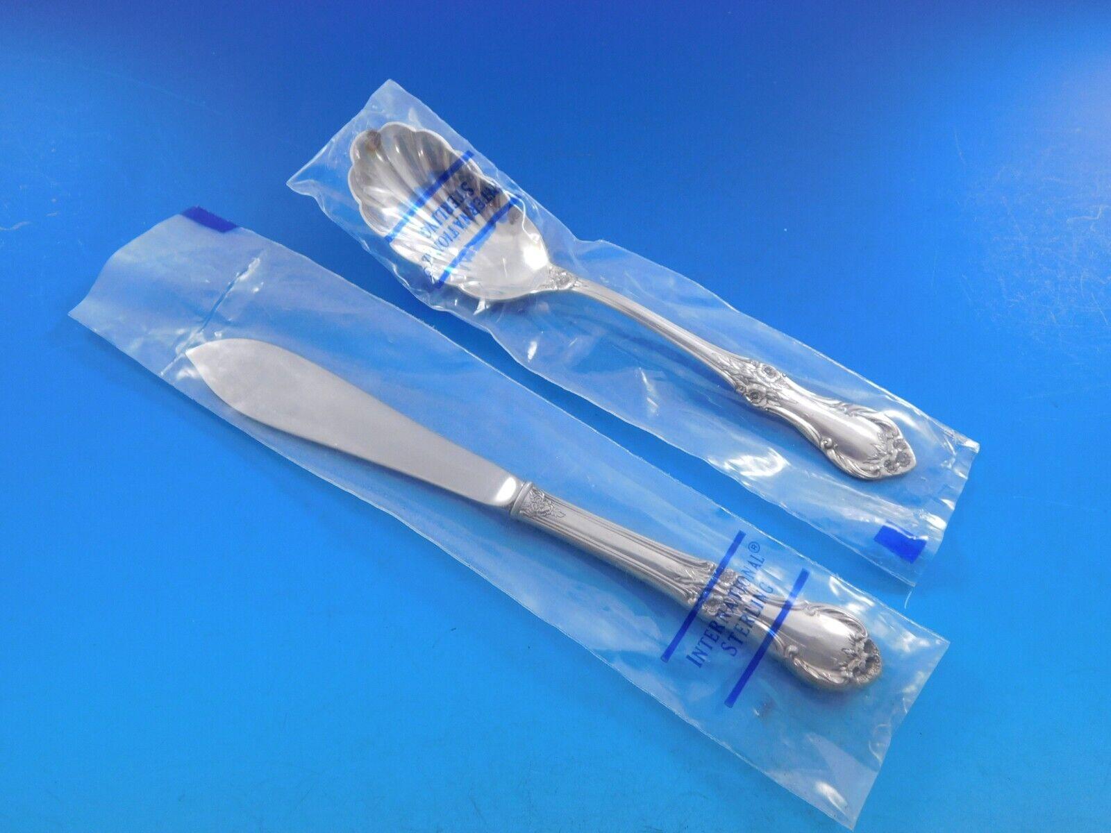 Wild Rose by International Sterling Silver Flatware Set 64 pcs Place Size New For Sale 3
