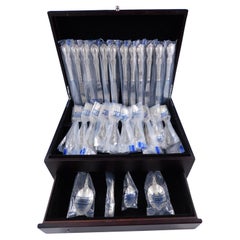 Wild Rose by International Sterling Silver Set di posate da 64 pezzi Taglia di posto &New