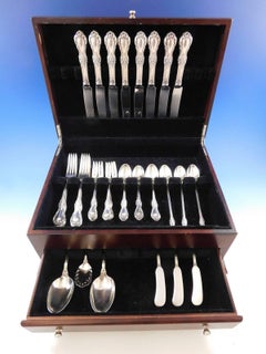 Wild Rose by International Sterling Silver Flatware Set 8 Service 51 Pcs Dinner