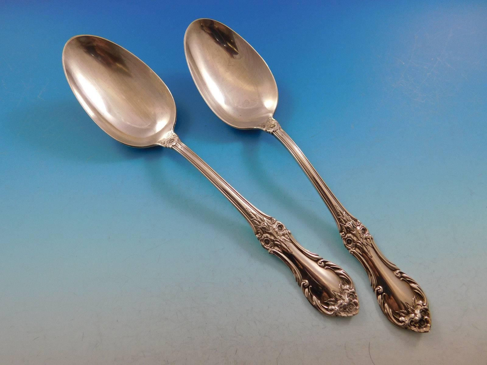 20th Century Wild Rose by International Sterling Silver Flatware Set 8 Service 51 Pcs Dinner For Sale
