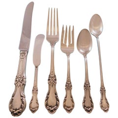 Wild Rose by International Sterling Silver Flatware Set 8 Service 51 Pcs Dinner