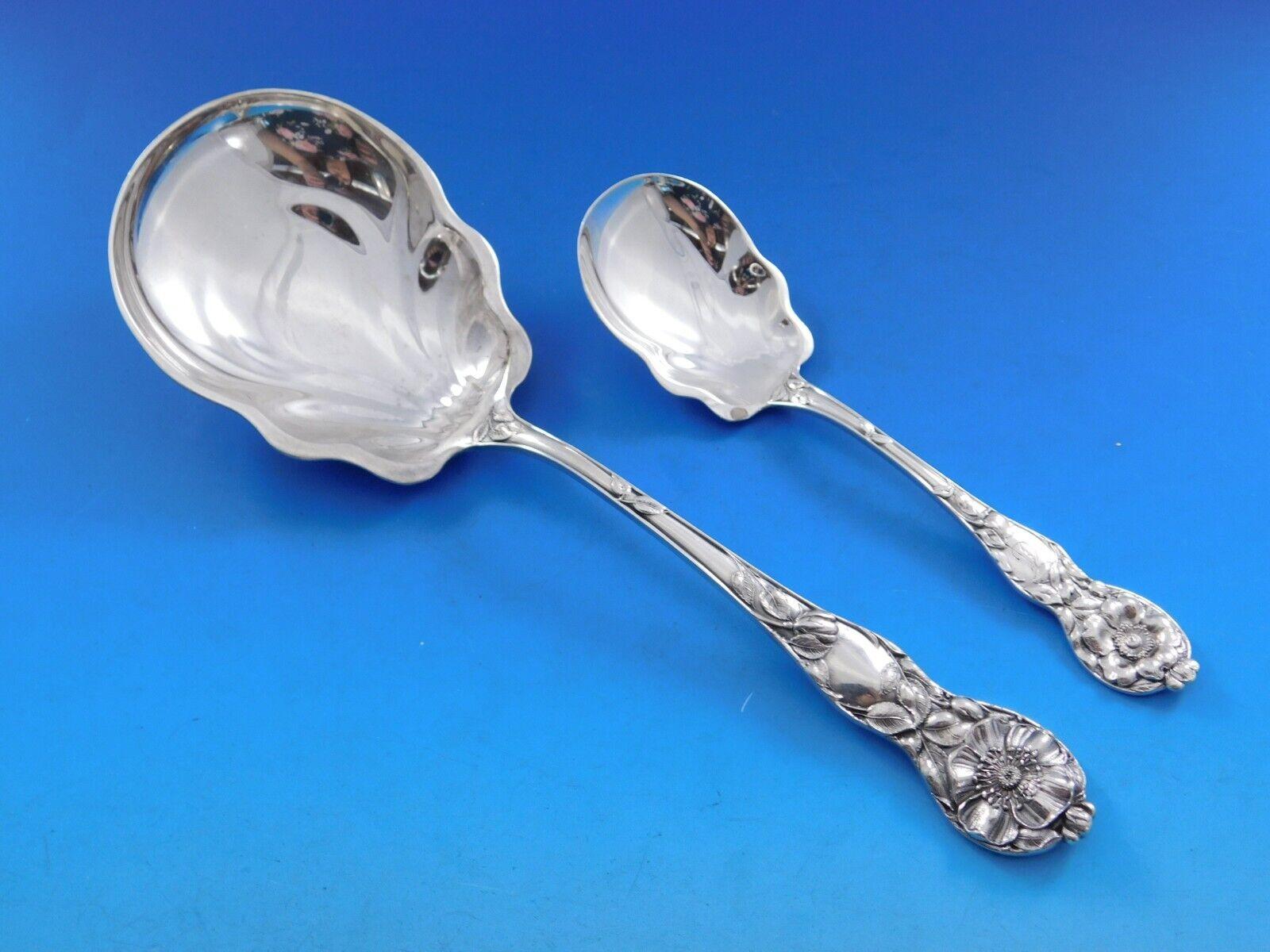 Wild Rose by Watson Juego de Cubiertos de Plata de Ley para 12 Servicio de 90 piezas Cena en venta 2