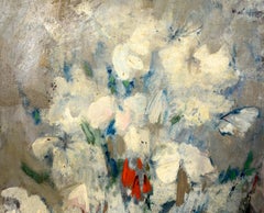 "Wild Roses" Framed Oil on Masonite Panel, by John Heliker, American