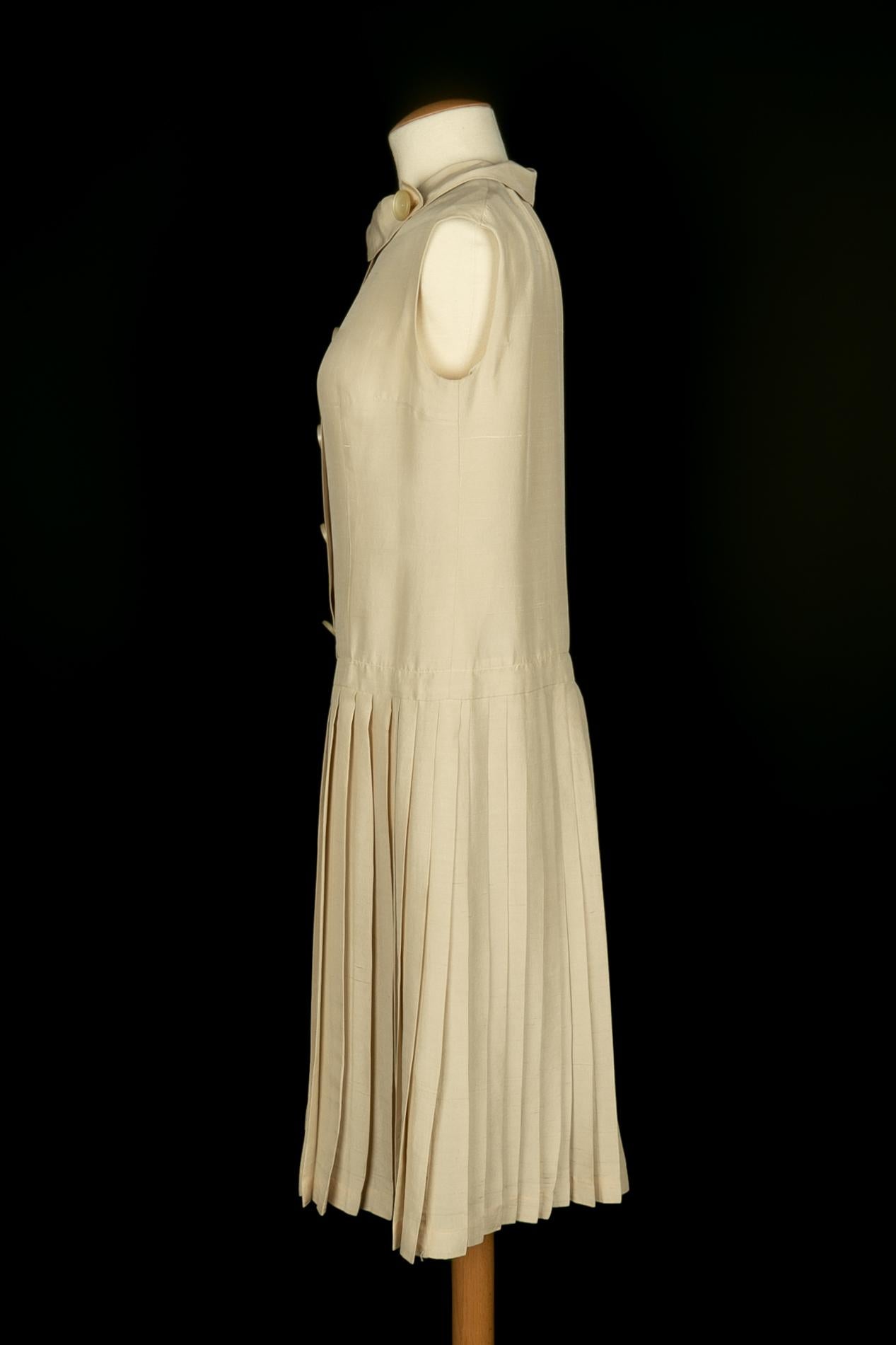 Wildseidenkleid 1960er Jahre im Angebot 1