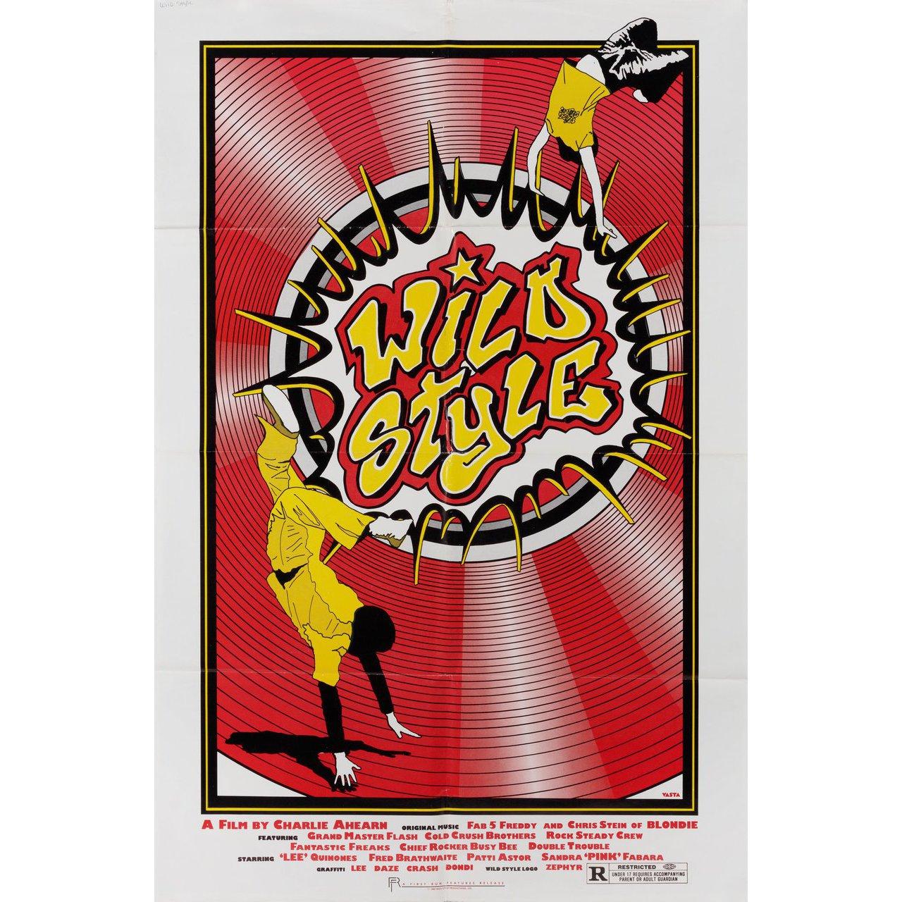 Original 1983 U.S. one sheet poster by Vasta for the first U.S. theatrical release of the documentary film Wild Style directed by Charlie Ahearn with 'Lee' George Quinones / Fab 5 Freddy / Patti Astor / Andrew Witten. Very Good-Fine condition,