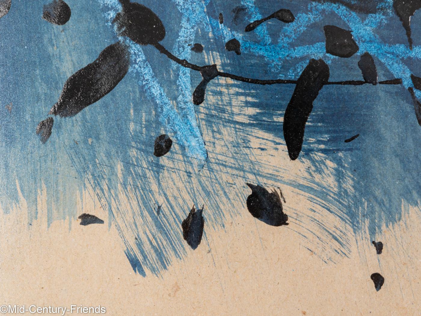 Wild Thoughts Acryl auf Papier gerahmt, fertig zum Aufhängen (20. Jahrhundert) im Angebot