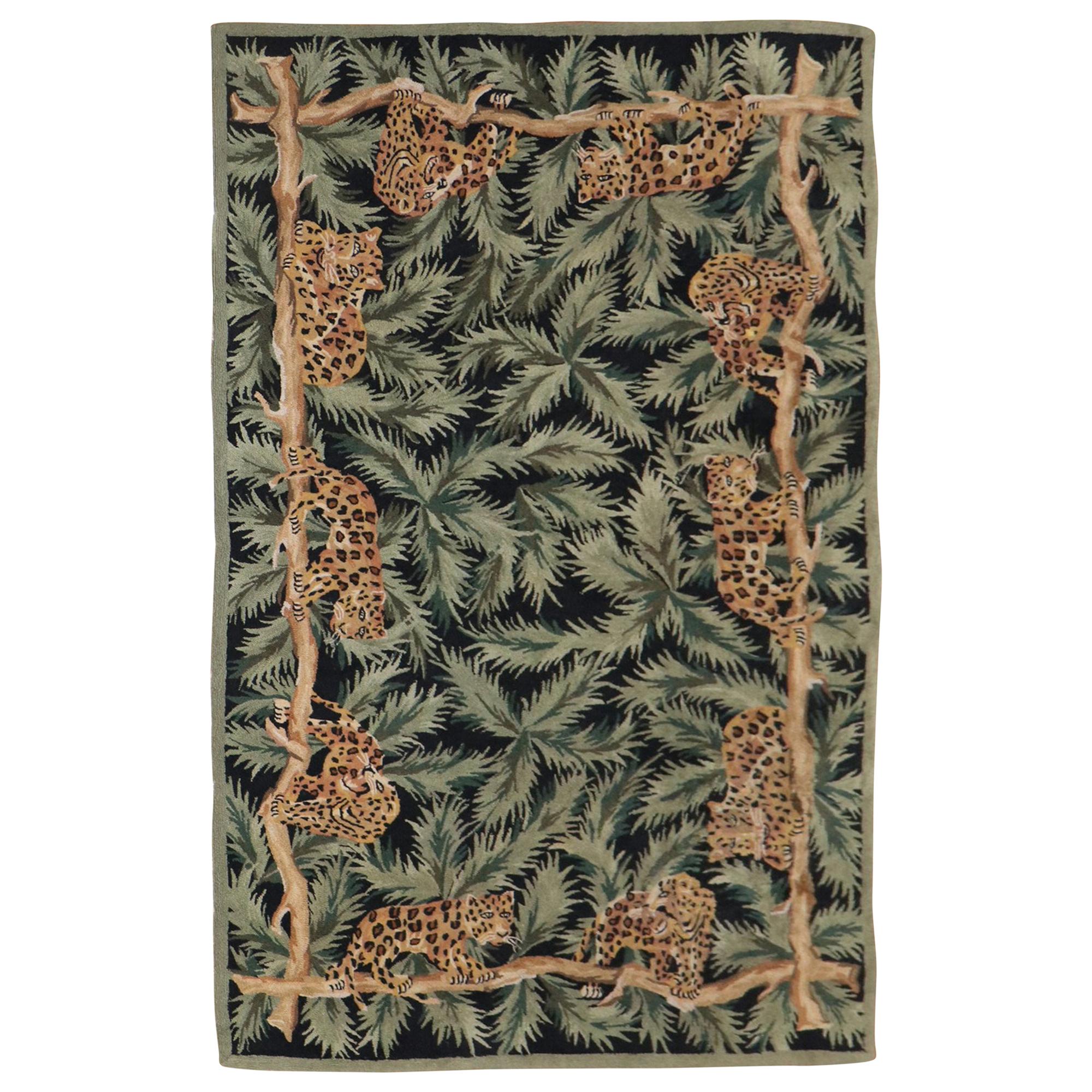 Wild Vietnamese Cheetah Hooked Rug