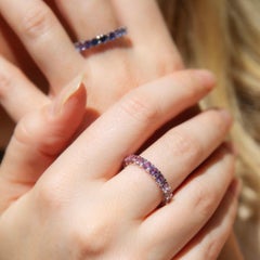 "Wild "Violet" 1.94 Carat Pink & Purple Ceylon Sapphire Ombre Ring 18 Carat Gold
