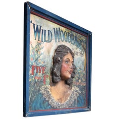 Antique Wild Woodbine Advertising Sign