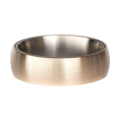Wilde : Matte Bronze x Titanium Slight Dome Comfort Fit Wedding Band