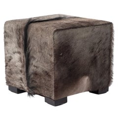 Otomana cubo de piel de ñu