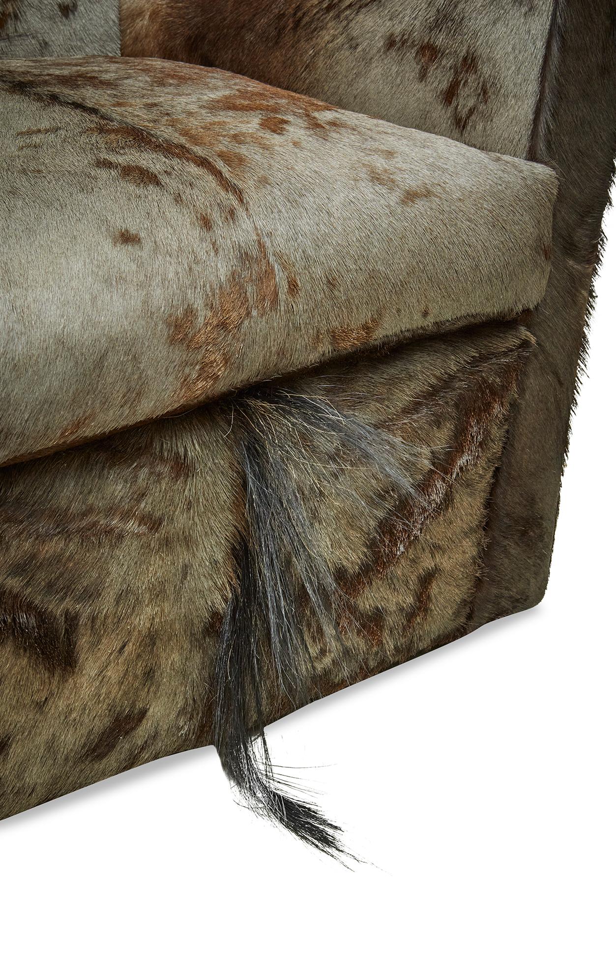 Tub Chair - Wildebeest Hide  For Sale 1