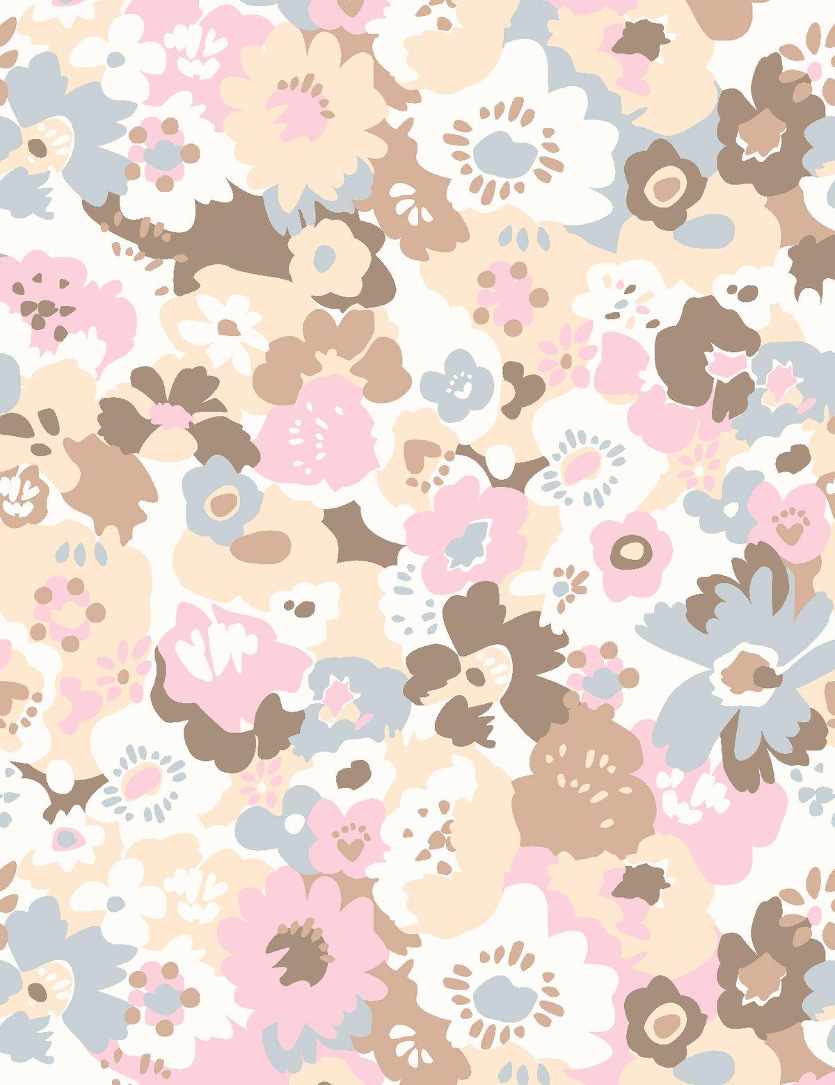 brown and pink wallpaper