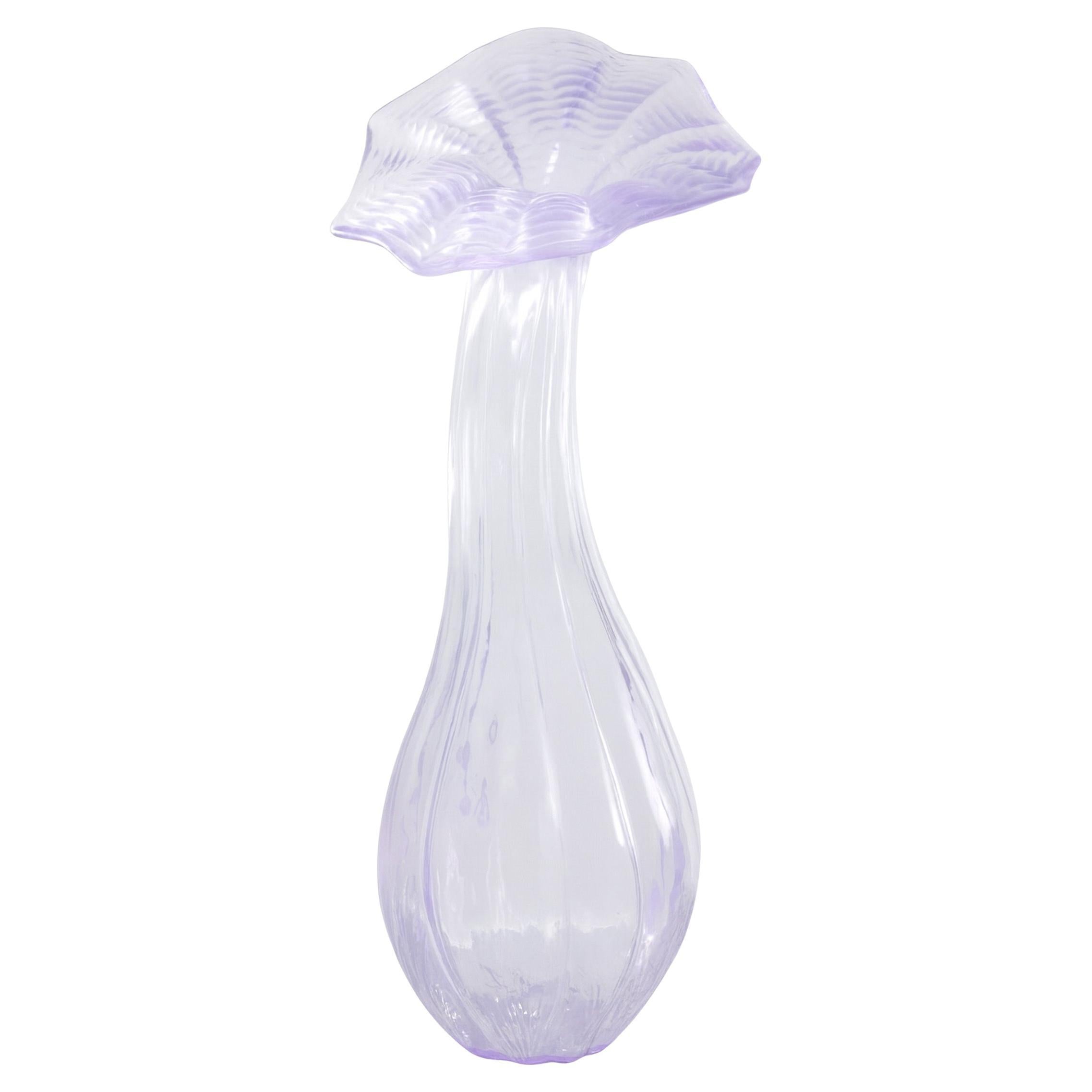Wildflower Large Modern Abstract Sculpture in Purple Cast Resin by Karen Atta