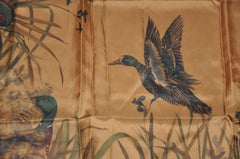 "Wildlife Fowls In Wilderness" Silk Jacquard Scarf