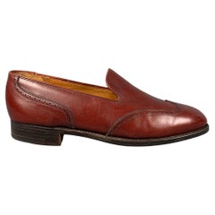 WILDSMITH Size 8.5 Burgundy Perforated Leather Wingtip Loafers