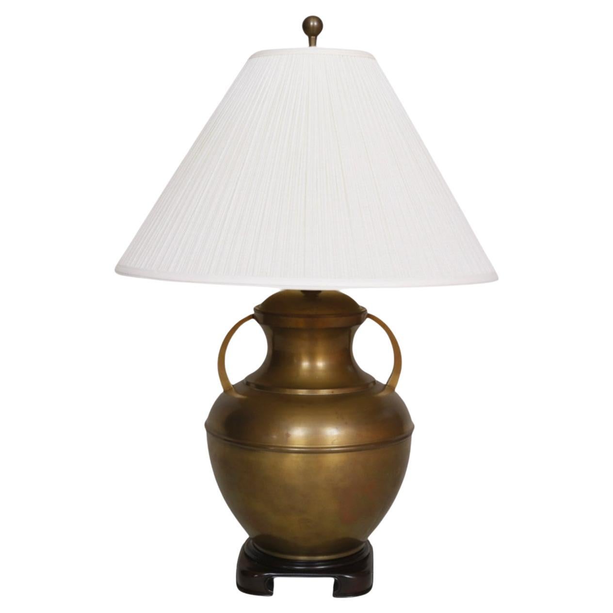 Wildwood Brass Amphora Table Lamp For Sale