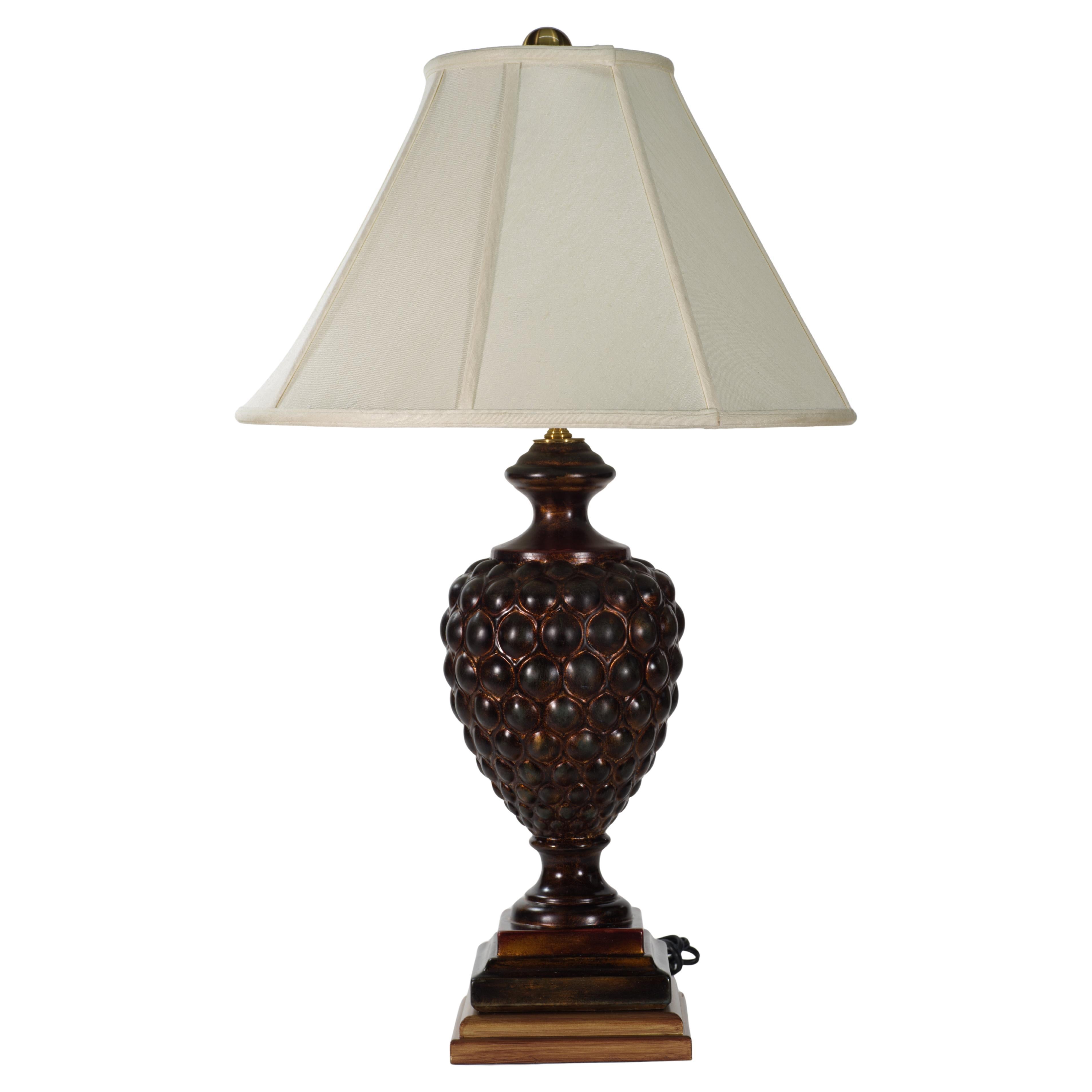 Wildholz Vintage Skulpturale Keramik-Tischlampe in Urnenform, Vintage