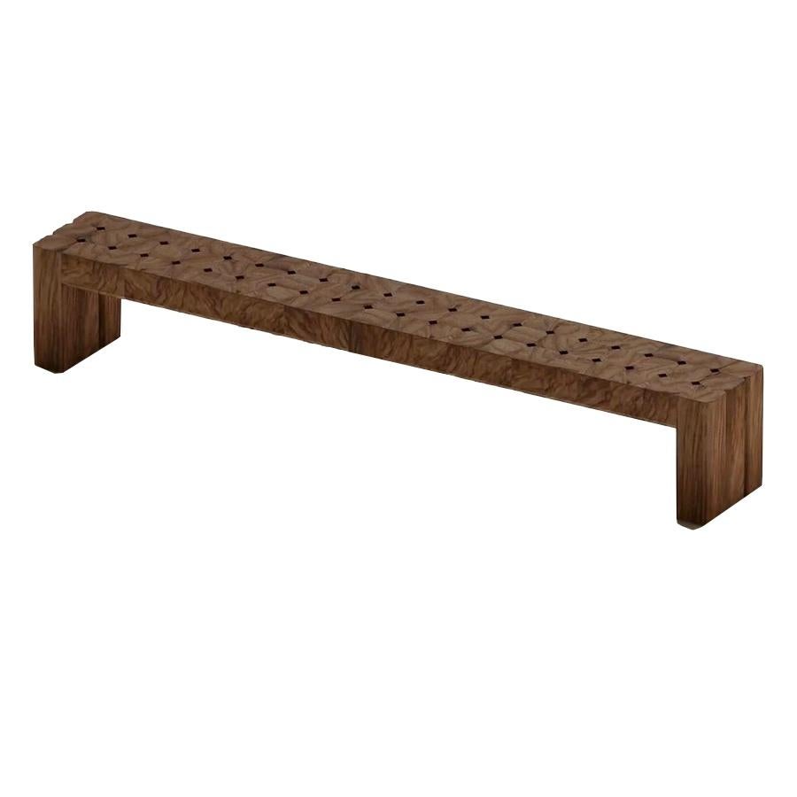 Thai Wilee, Solid Acacia Wood Bench with 2 Legs