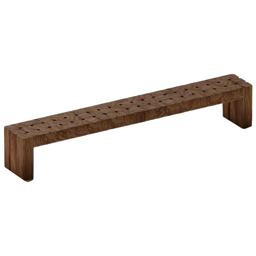 Wilee, Solid Acacia Wood Bench with 2 Legs