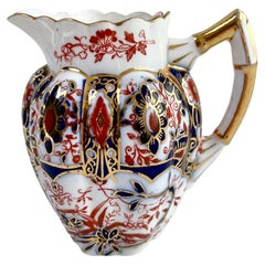 Wileman Milk Jug or Creamer, Japan Red & Blue Pattern Imari, Victorian 1890