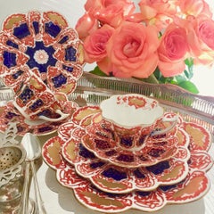 Wileman Teacup Quartet, Japan Pattern on Snowdrop Shape, 1898