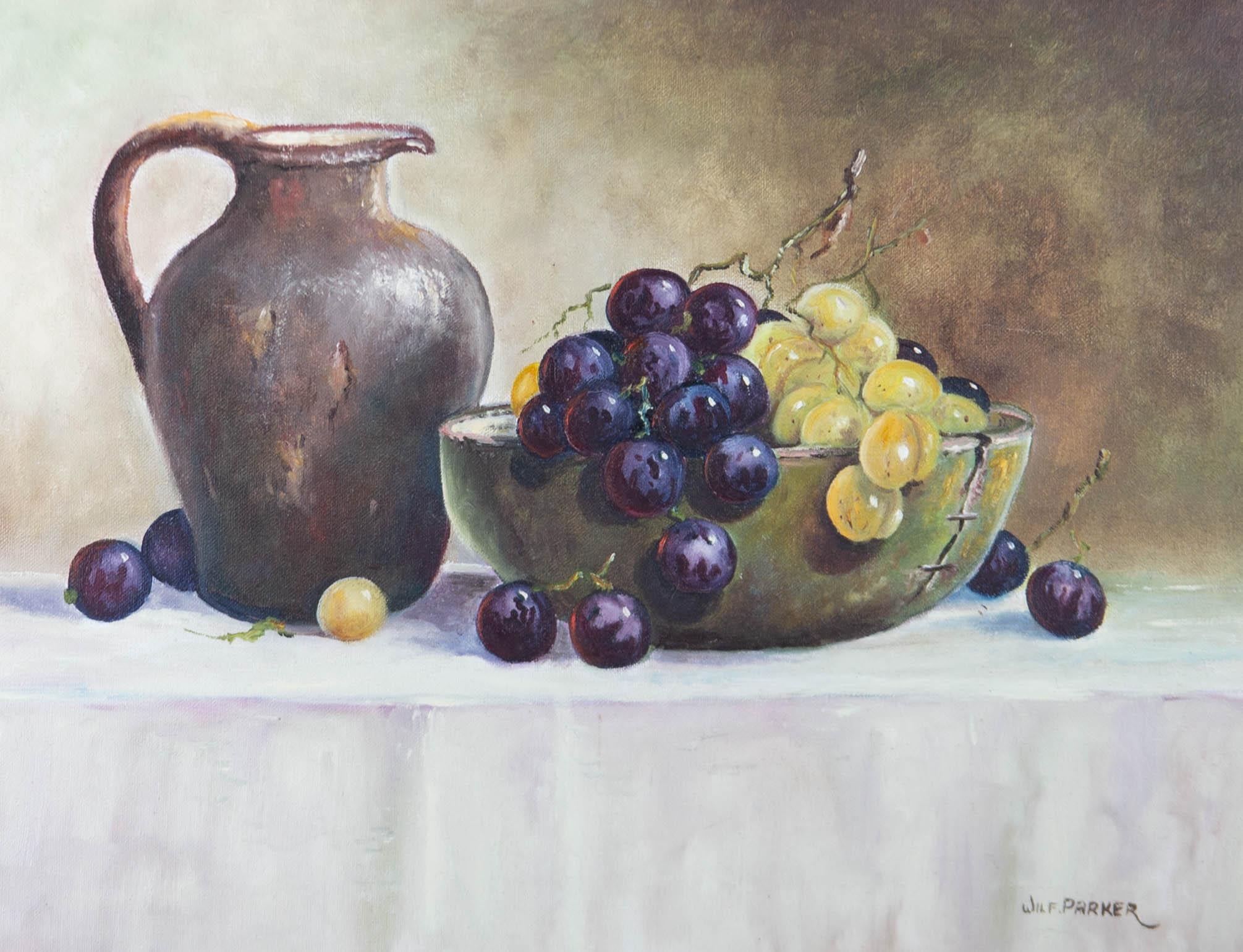 Wilf Parker - 20th Century Oil, Still Life with Grapes 2