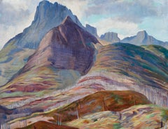 Paysage des collines du Colorado du milieu du siècle dernier