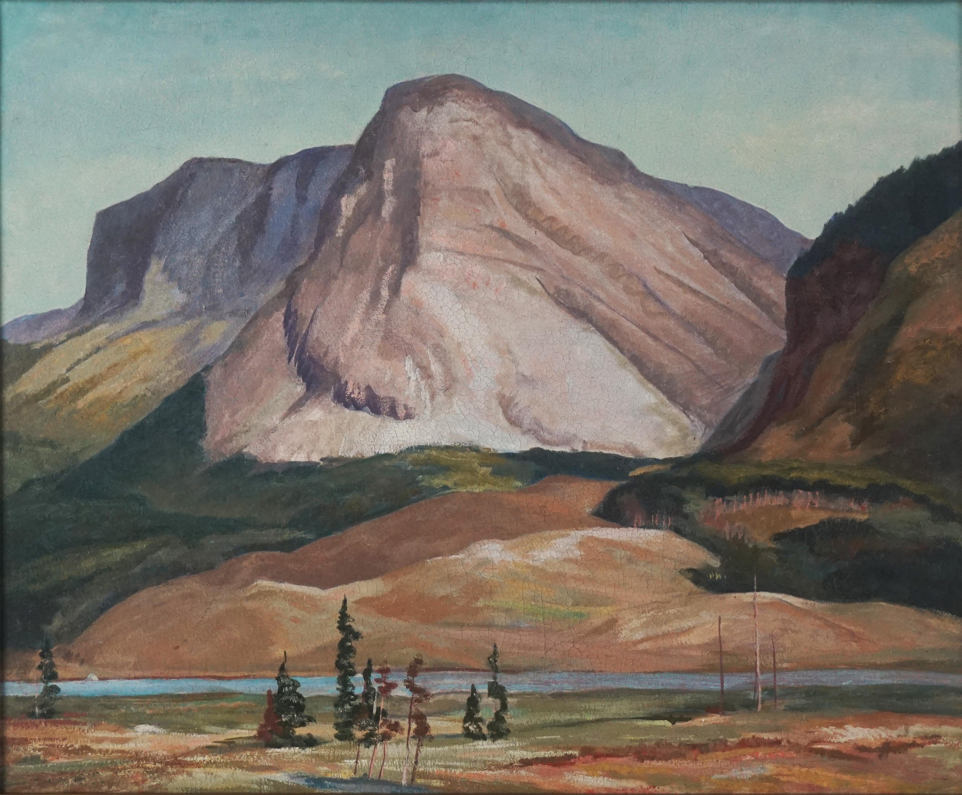 Paysage du fleuve Colorado du milieu du siècle - Painting de Wilfred A. Readio