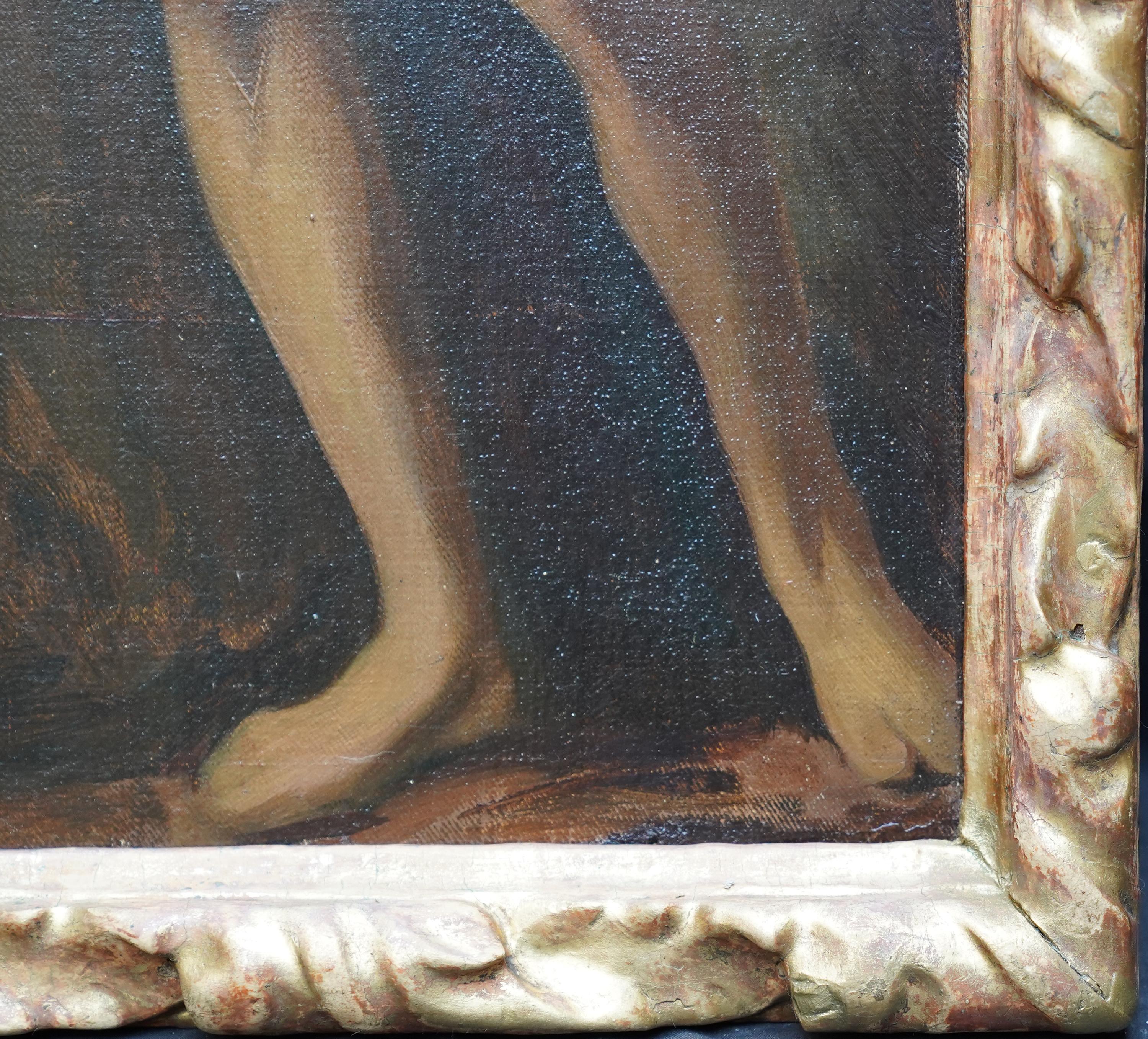 San Rocco con San Girolamo e San Sebastiano - Quadro ad olio britannico del periodo edoardiano in vendita 5