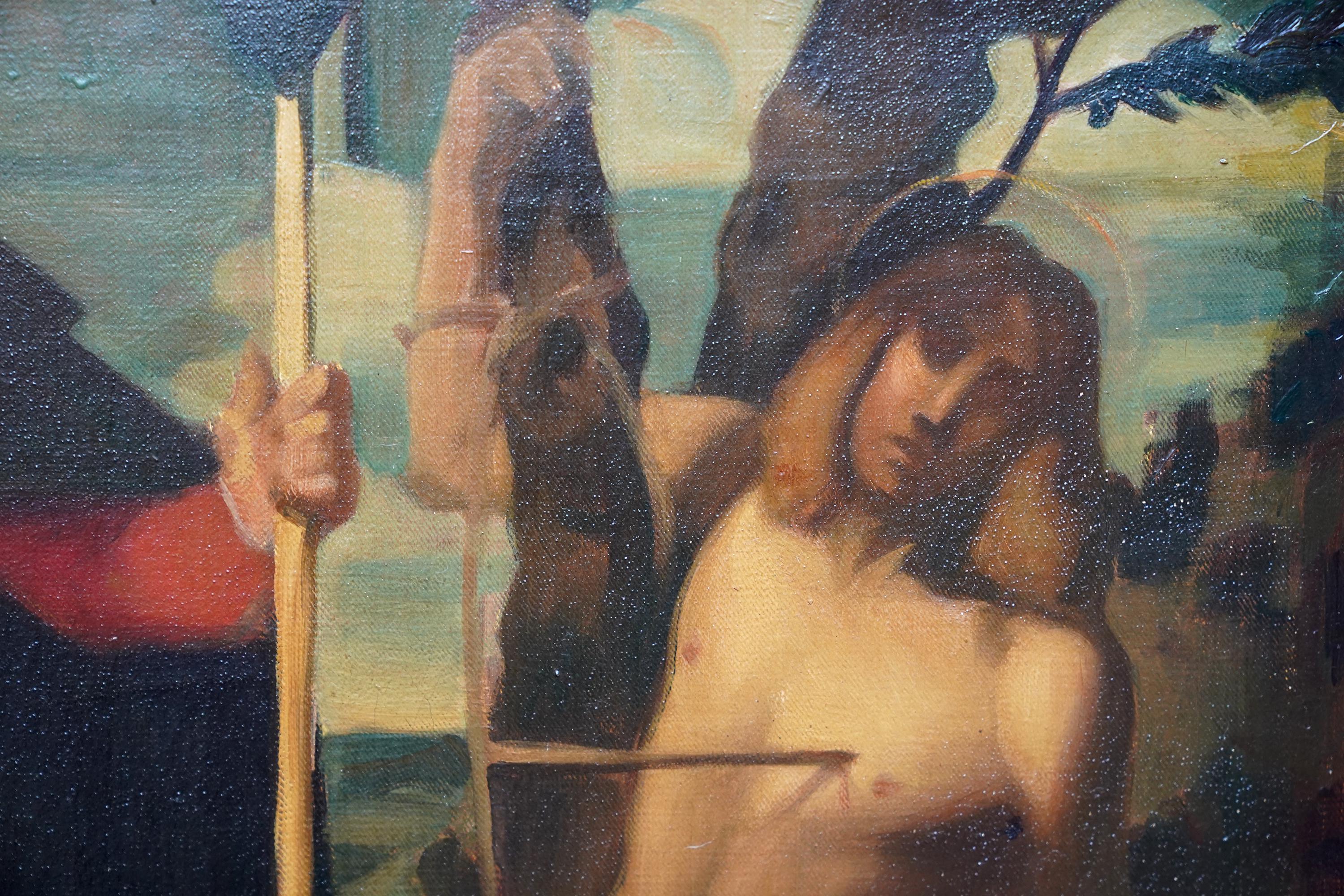 Questo superbo dipinto a olio figurativo religioso è opera del noto artista Wilfred de Glehn. Sebbene alcuni esperti collochino de Glehn accanto a Sargent, l'artista è considerato una sorta di Renoir britannico tardivo, per il suo abile uso della