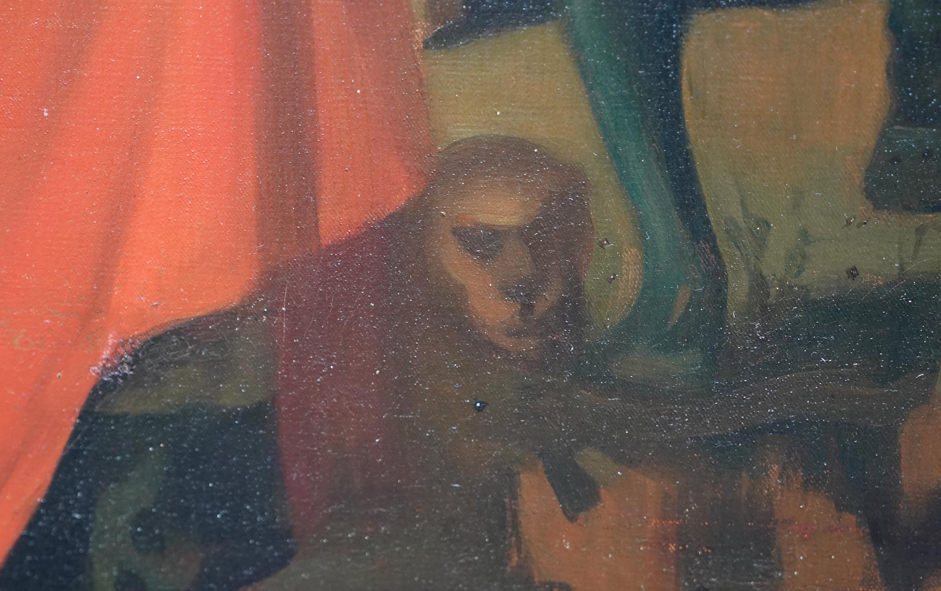 San Rocco con San Girolamo e San Sebastiano - Quadro ad olio britannico del periodo edoardiano in vendita 2
