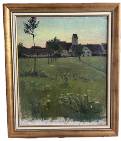 Wilfred Gabriel de Glehn, impressionista britannico, paesaggio ad olio plein air